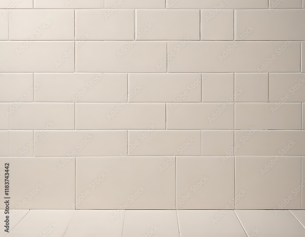 Naklejka premium A clean ceramic tile surface with subtle grout lines.