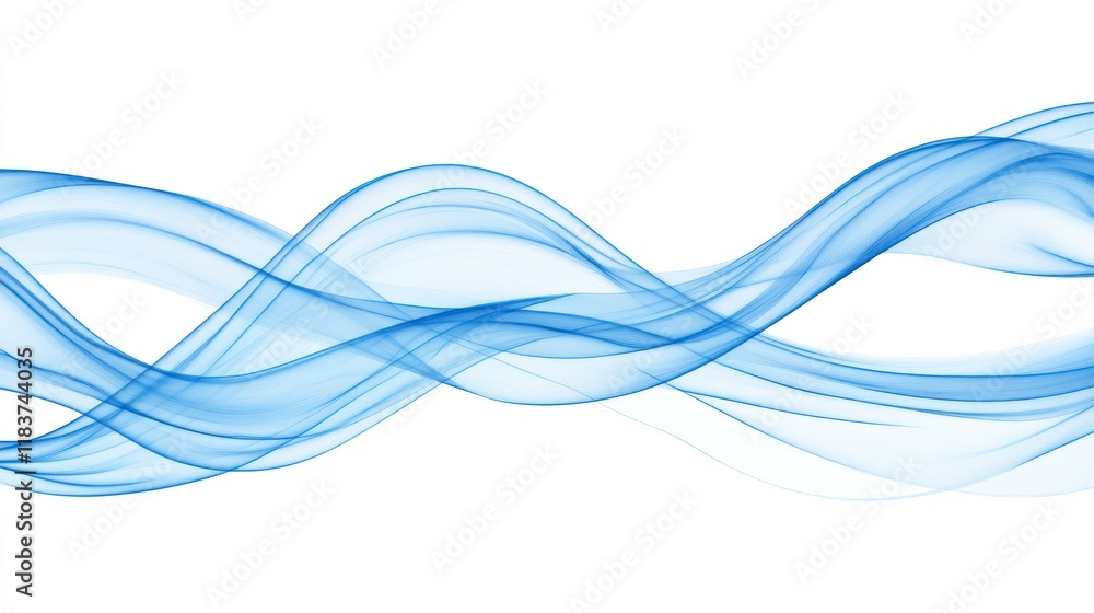 Abstract Blue Wave Swirls: A Serene Digital Art Abstract Blue Wave Swirls: A Serene Digital Art