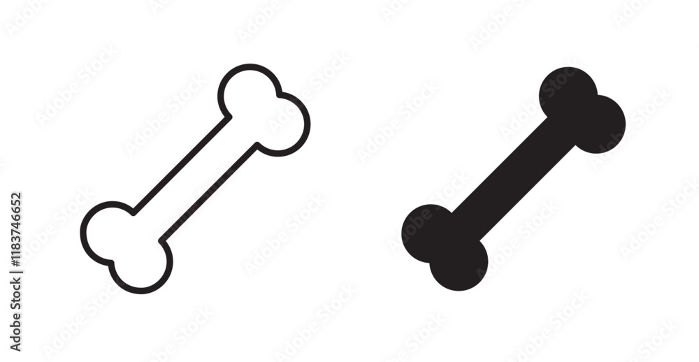 Bones icon set vector graphics designs Bones icon set vector graphics designs