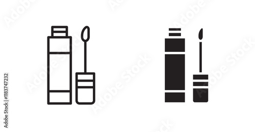 Concealer icon set vector graphics designs