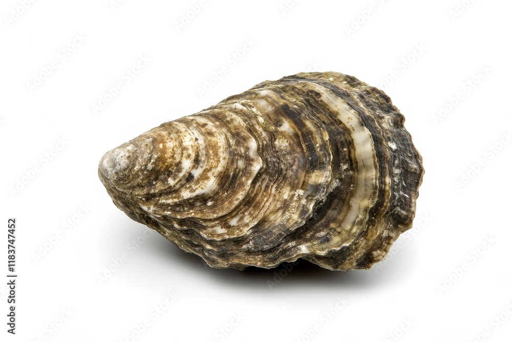 Oyster set against a white backdrop Oyster set against a white backdrop