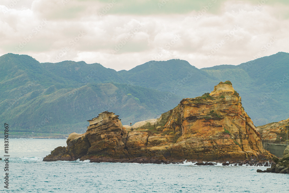 Daytime view of the landscape of Yehliu Geopark