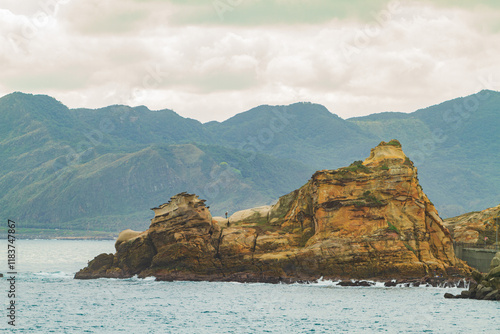 Daytime view of the landscape of Yehliu Geopark photo