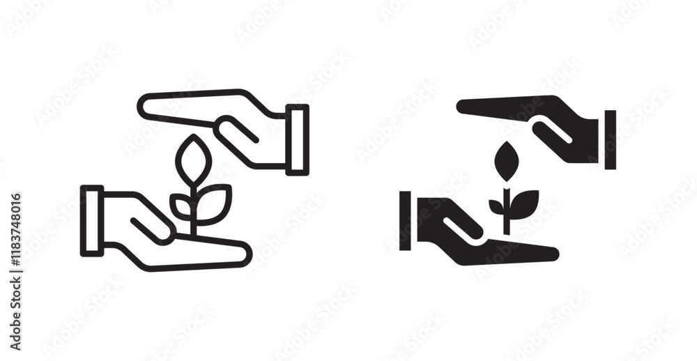 Environment protection icon set vector graphics designs Environment protection icon set vector graphics designs
