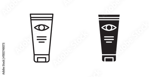 Eye cream icon set vector graphics designs