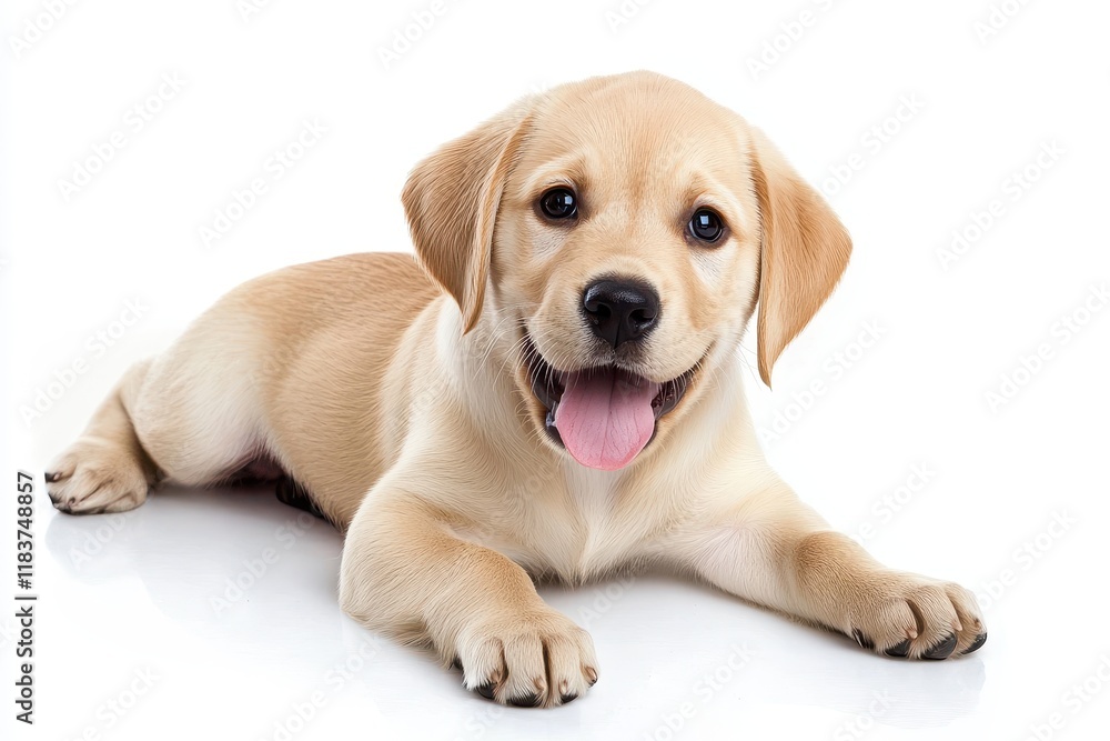 Photograph of an adorable dog on a plain backdrop Photograph of an adorable dog on a plain backdrop