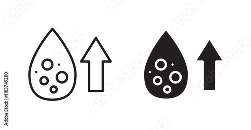 High cholesterol icon set vector graphics designs