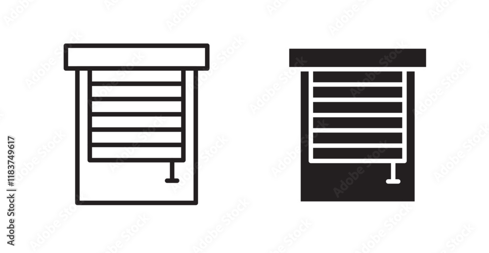Jalousie icon set vector graphics designs Jalousie icon set vector graphics designs