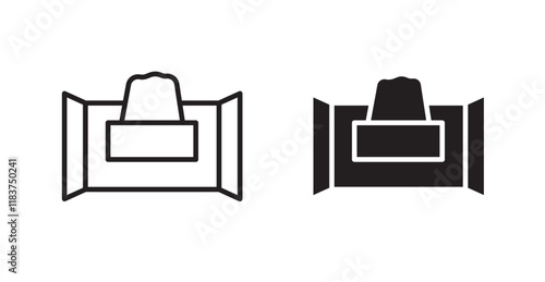 Makeup remover wipes icon set vector graphics designs