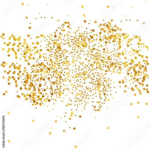 Golden glitter scatter. Gilded glitter