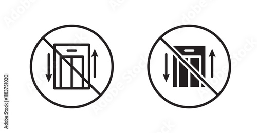 No elevator sign vector set vector graphics designs