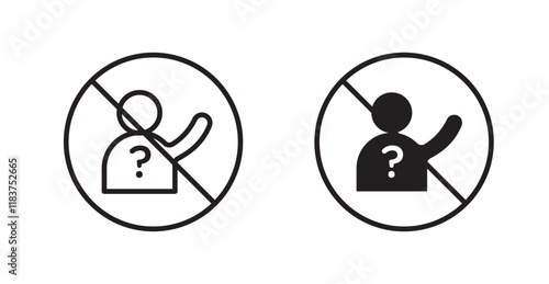Please do not ask signs set vector graphics designs