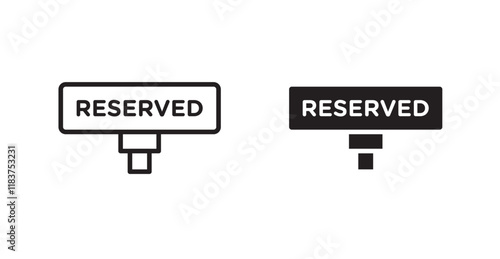 Reserved icon set vector graphics designs
