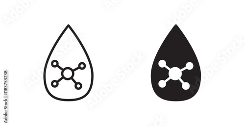 Retinol icon set vector graphics designs