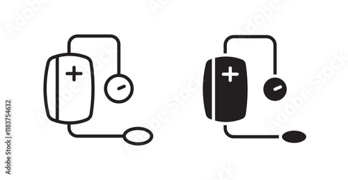 Sphygmomanometer icon set vector graphics designs