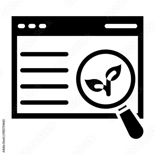 Organic Search Glyph Icon Design