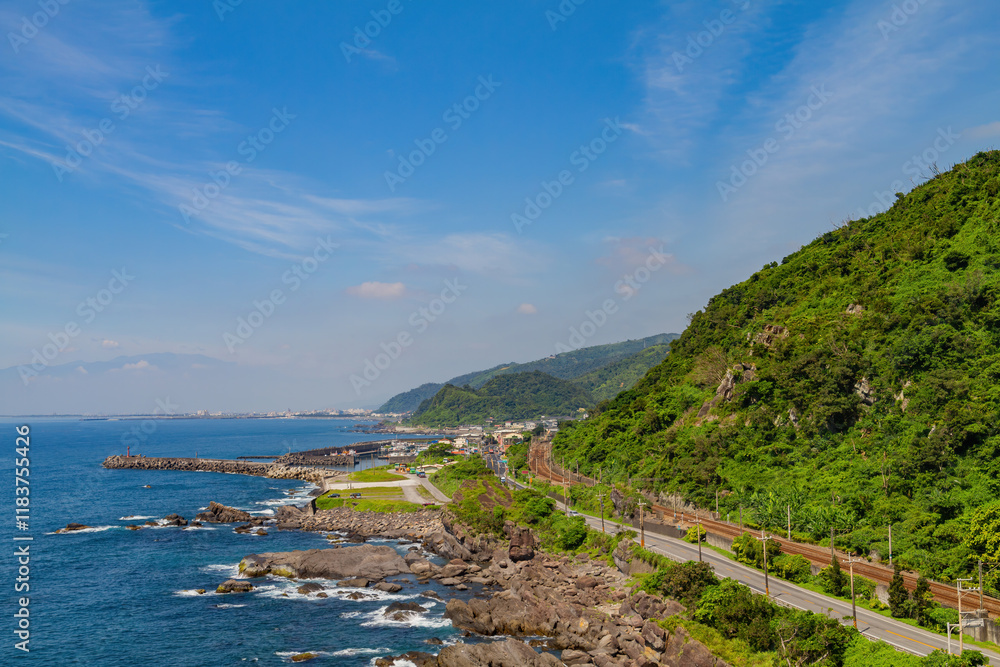 Beautiful sunny landscape of Beiguan Tidal Park