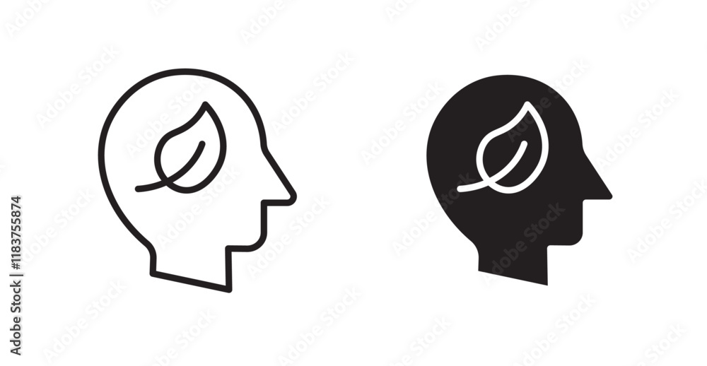 Think green icon set vector graphics designs Think green icon set vector graphics designs