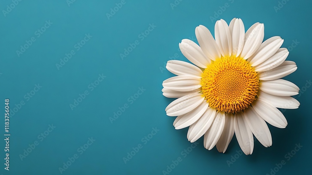 Daisy Flower Close-up on Simple Background Daisy Flower Close-up on Simple Background