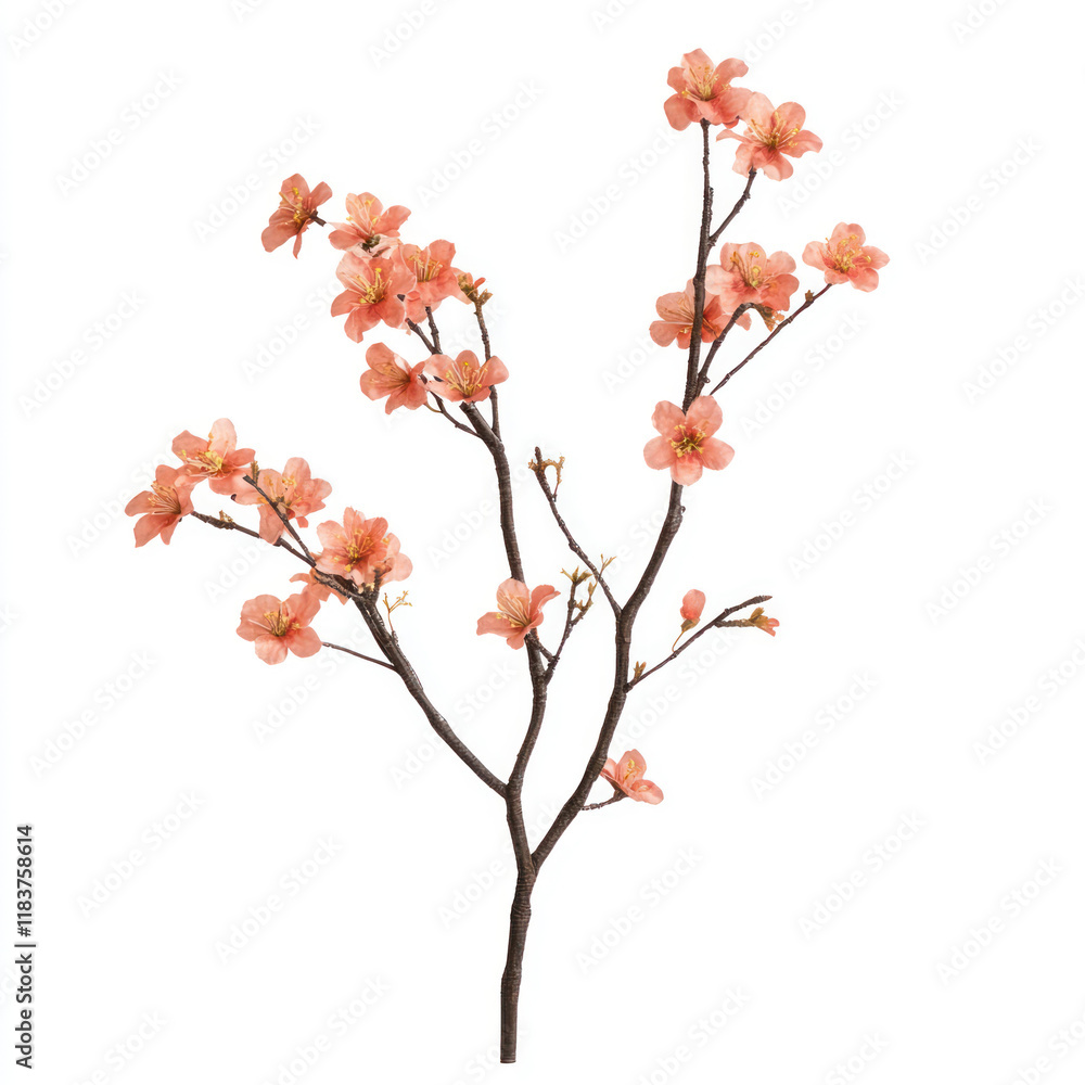 cherry blossom isolated on white cherry blossom isolated on white
