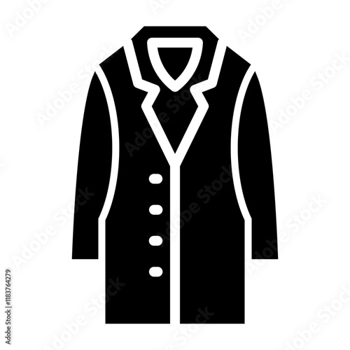 Long Coat Glyph Icon Design