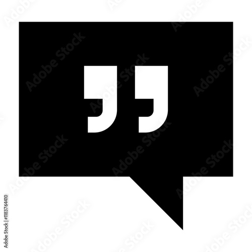 Quote Glyph Icon Design