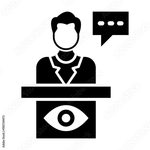 Witness Glyph Icon Design