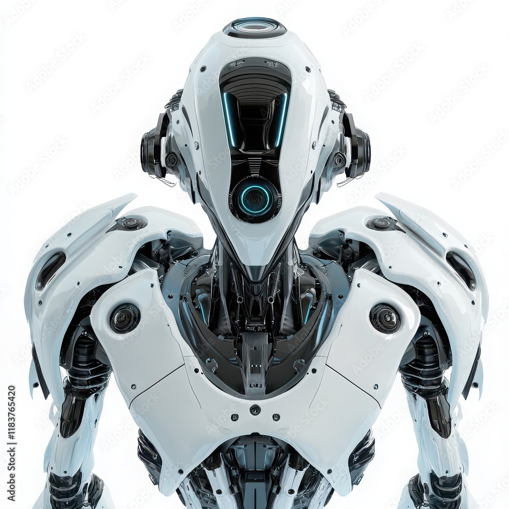 Fototapeta premium Delta Robot isolated on white background. 