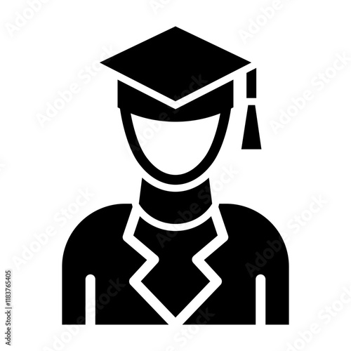 Student Glyph Icon Design