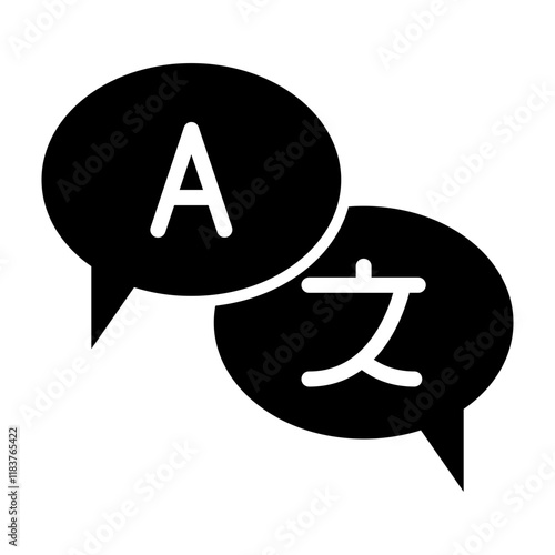 Translation Glyph Icon Design