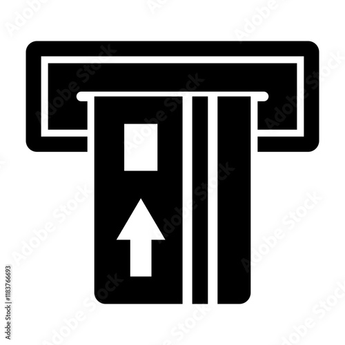 Insert Card Glyph Icon Design