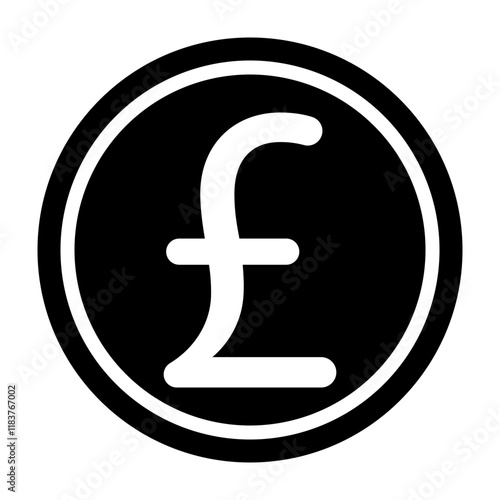 Pound Currency Glyph Icon Design