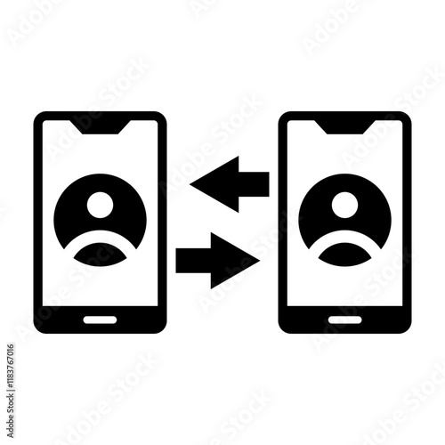 Peer To Peer Glyph Icon Design