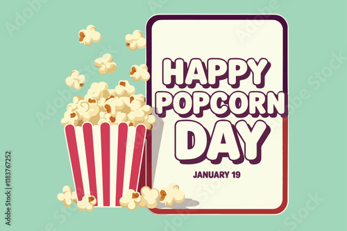 Happy popcorn day vector illustration 