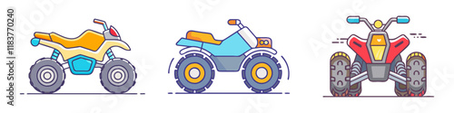 quad bike vector icon, vehicles vector illustration - simple illustration of quad bike perfect for logos, and vehicles-themed designs.