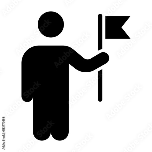 Leader Glyph Icon Design