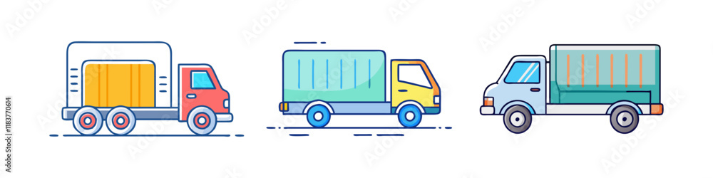 truck commercial vector icon, vehicles vector illustration - simple illustration of truck commercial perfect for logos, and vehicles-themed designs. truck commercial vector icon, vehicles vector illustration - simple illustration of truck commercial perfect for logos, and vehicles-themed designs.