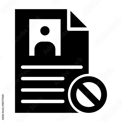 Resignation Glyph Icon Design