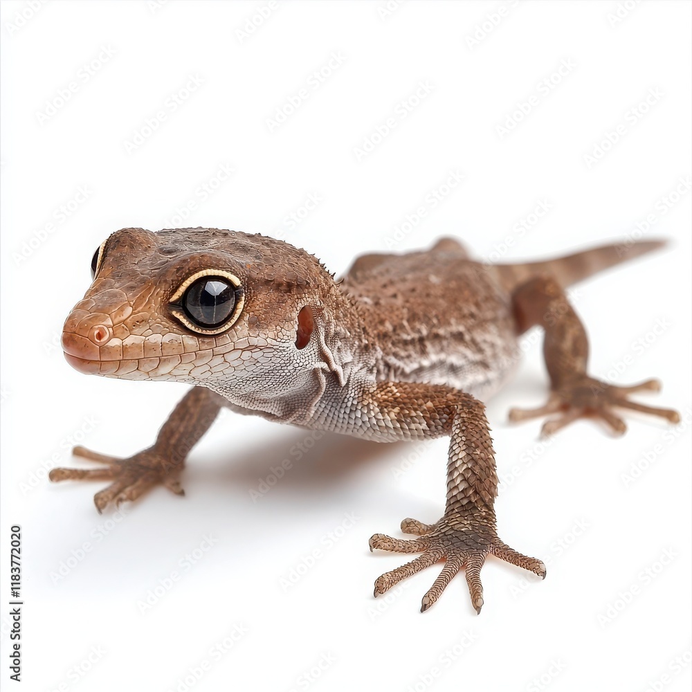 Fototapeta premium Lizard (Gecko, Iguana) isolated on white background.