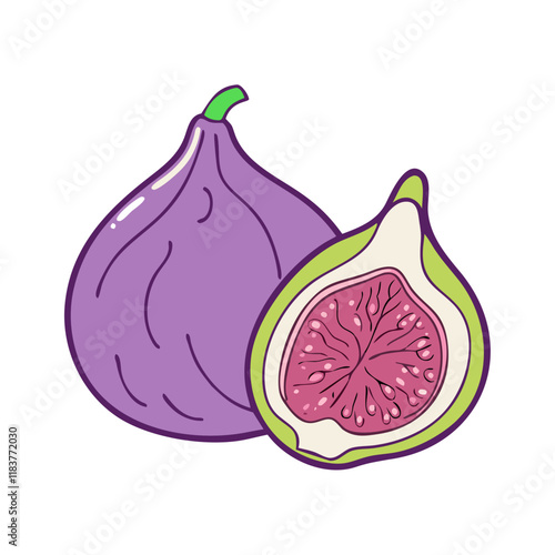 fig vector icon, fruit vector illustration - simple illustration of fig perfect for logos, and fruit-themed designs.