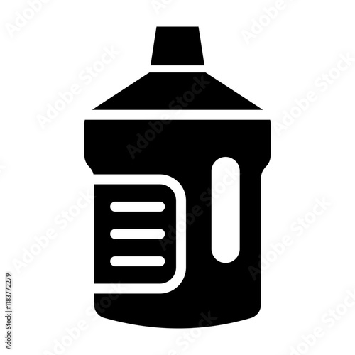 Cleaning Liquid Glyph Icon Design