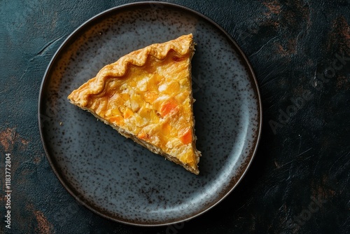 Wallpaper Mural Top view of a chicken pot pie slice Torontodigital.ca