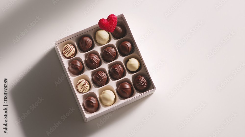box of chocolate candies and hearts box of chocolate candies and hearts