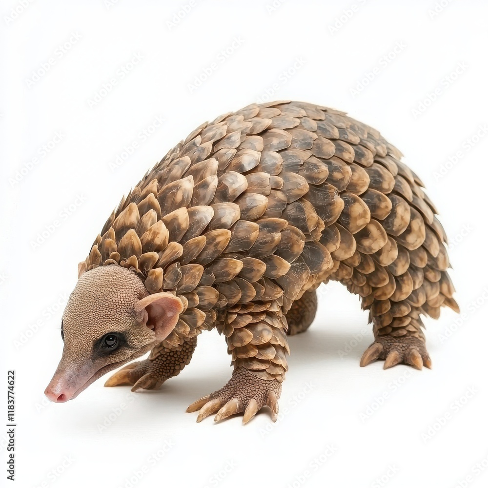 Pangolin isolated on white background. Pangolin isolated on white background.
