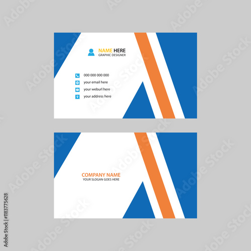 Modern minimalist business card design