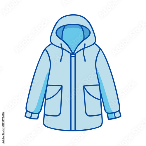 parka vector icon, clothing vector illustration - simple illustration of parka perfect for logos, and clothing-themed designs.