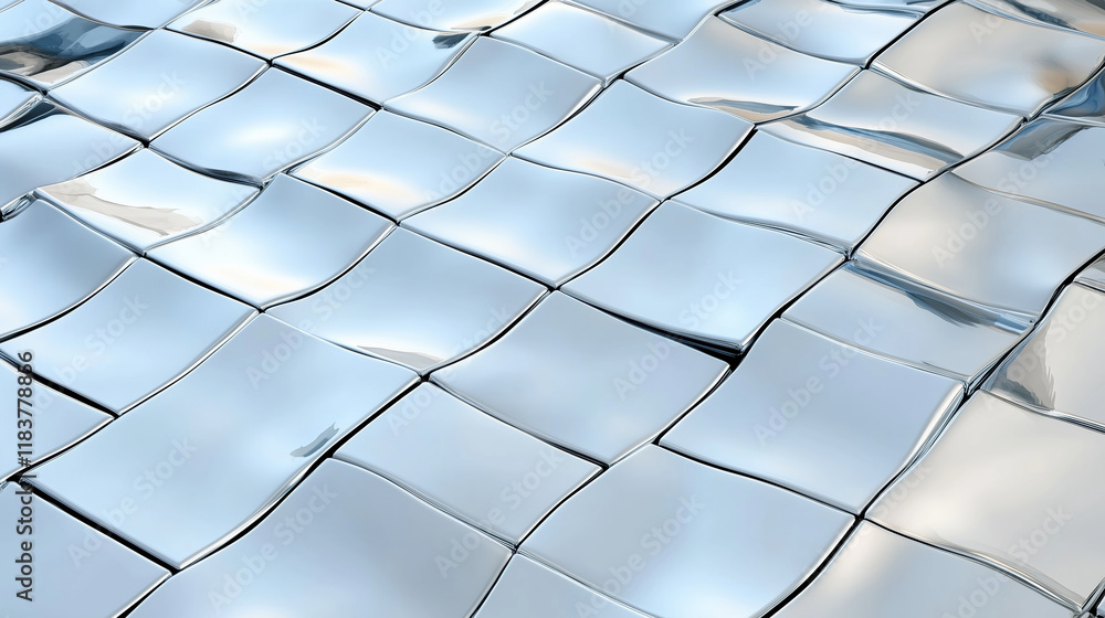 Shiny metallic textures create mesmerizing abstract pattern Shiny metallic textures create mesmerizing abstract pattern