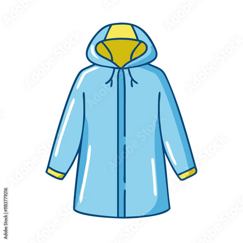 raincoat vector icon, clothing vector illustration - simple illustration of raincoat perfect for logos, and clothing-themed designs.