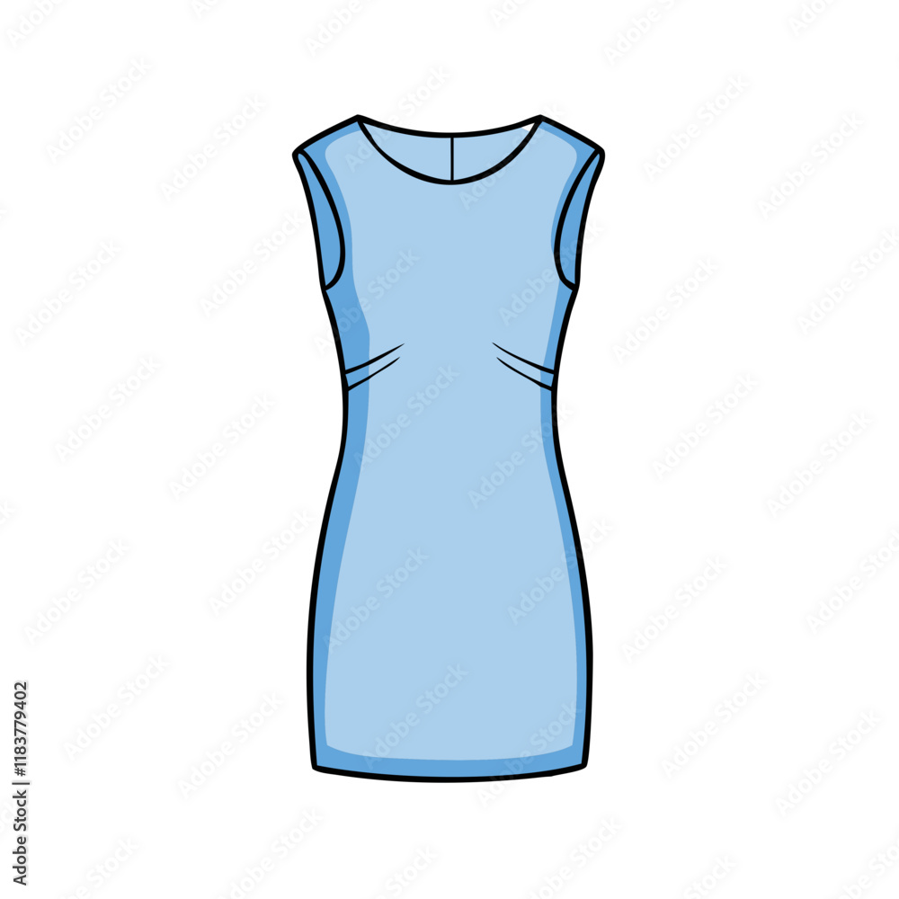 sheath dress vector icon, clothing vector illustration - simple illustration of sheath dress perfect for logos, and clothing-themed designs. sheath dress vector icon, clothing vector illustration - simple illustration of sheath dress perfect for logos, and clothing-themed designs.