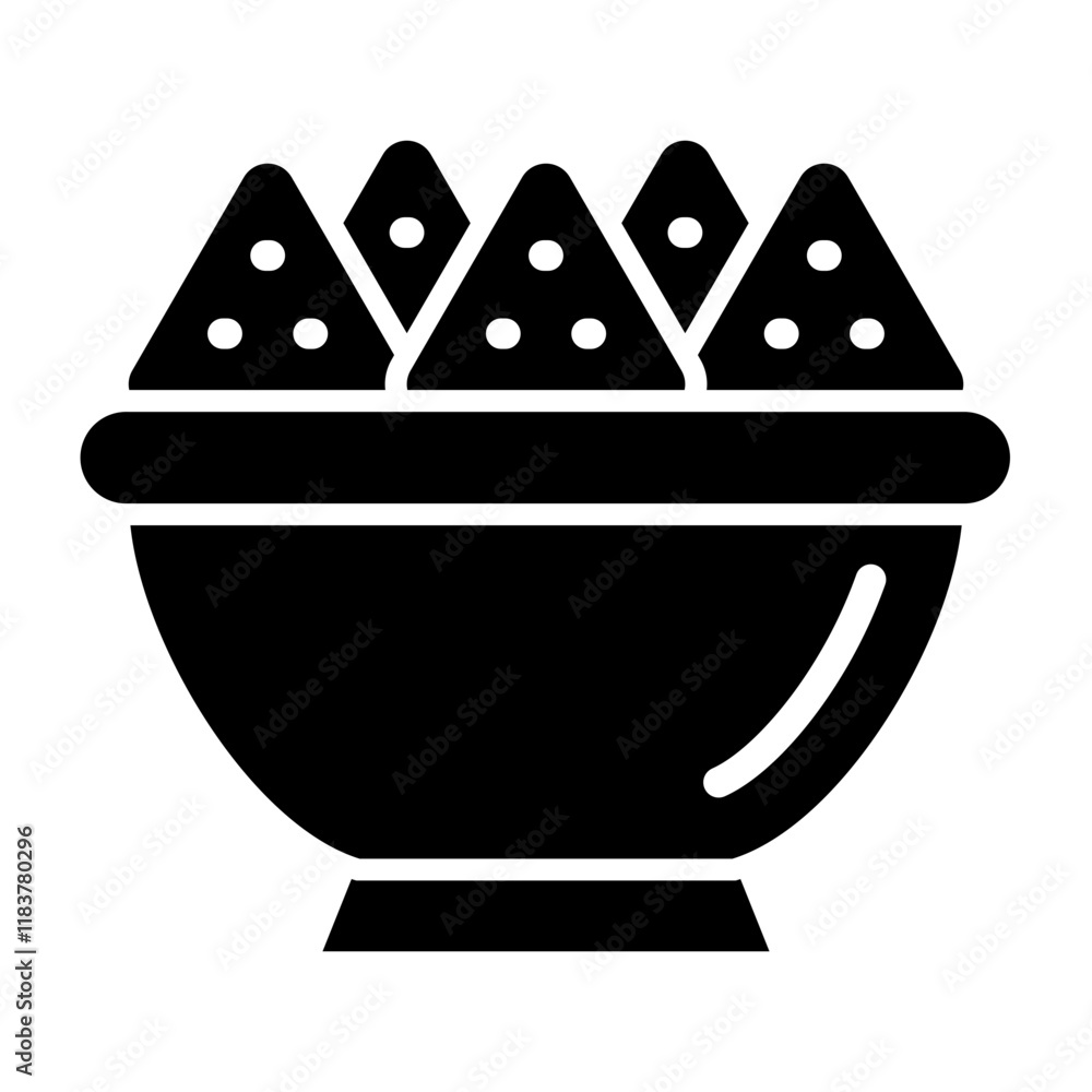 Nachos Glyph Icon Design Nachos Glyph Icon Design